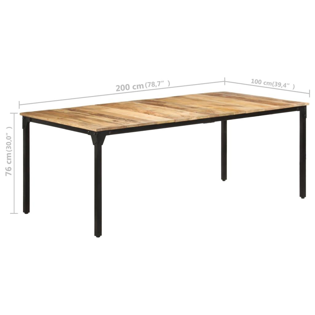 Dining Table 78.7"x39.4"x29.9" Rough Mango Wood at Set Shop and Smile