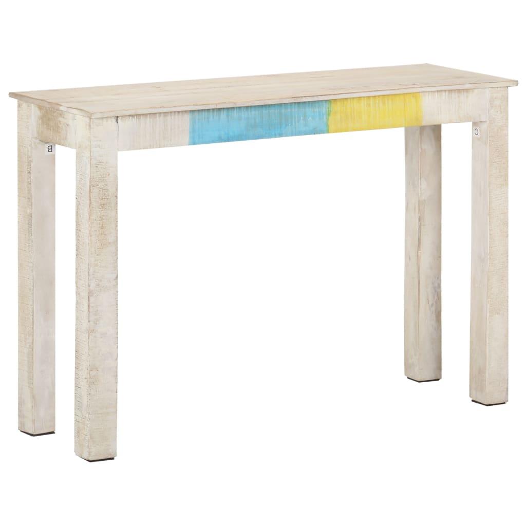 Console Table White 45.3"x13.8"x30.3" Rough Mango Wood at Set Shop and Smile