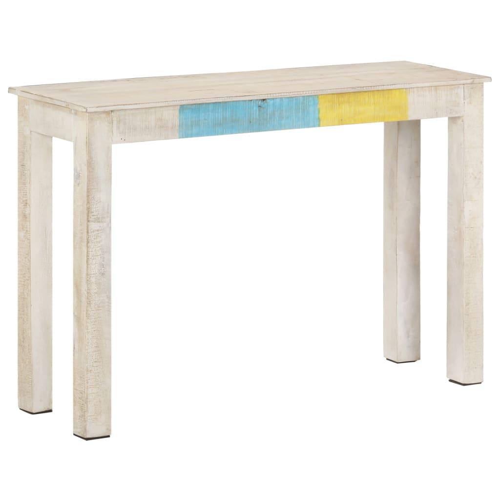 Console Table White 45.3"x13.8"x30.3" Rough Mango Wood at Set Shop and Smile