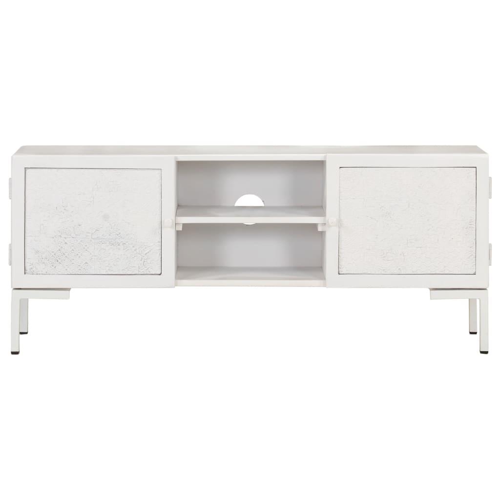TV Cabinet White 45.3"x11.8"x18.1" Solid Mango Wood at Set Shop and Smile