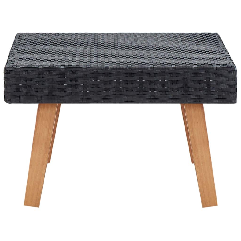 Patio Coffee Table Poly Rattan Black at Set Shop and Smile