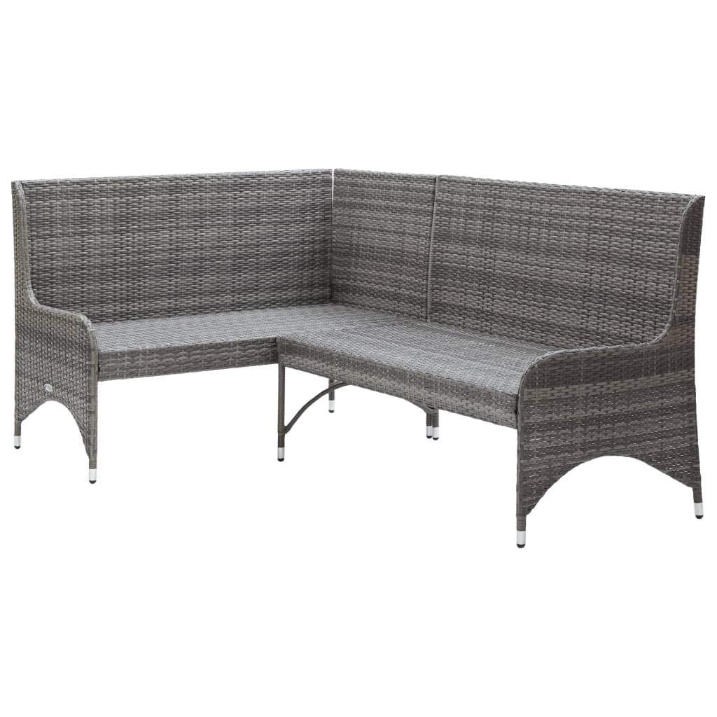 Patio Corner Sofas 2 pcs Poly Rattan Gray at Set Shop and Smile