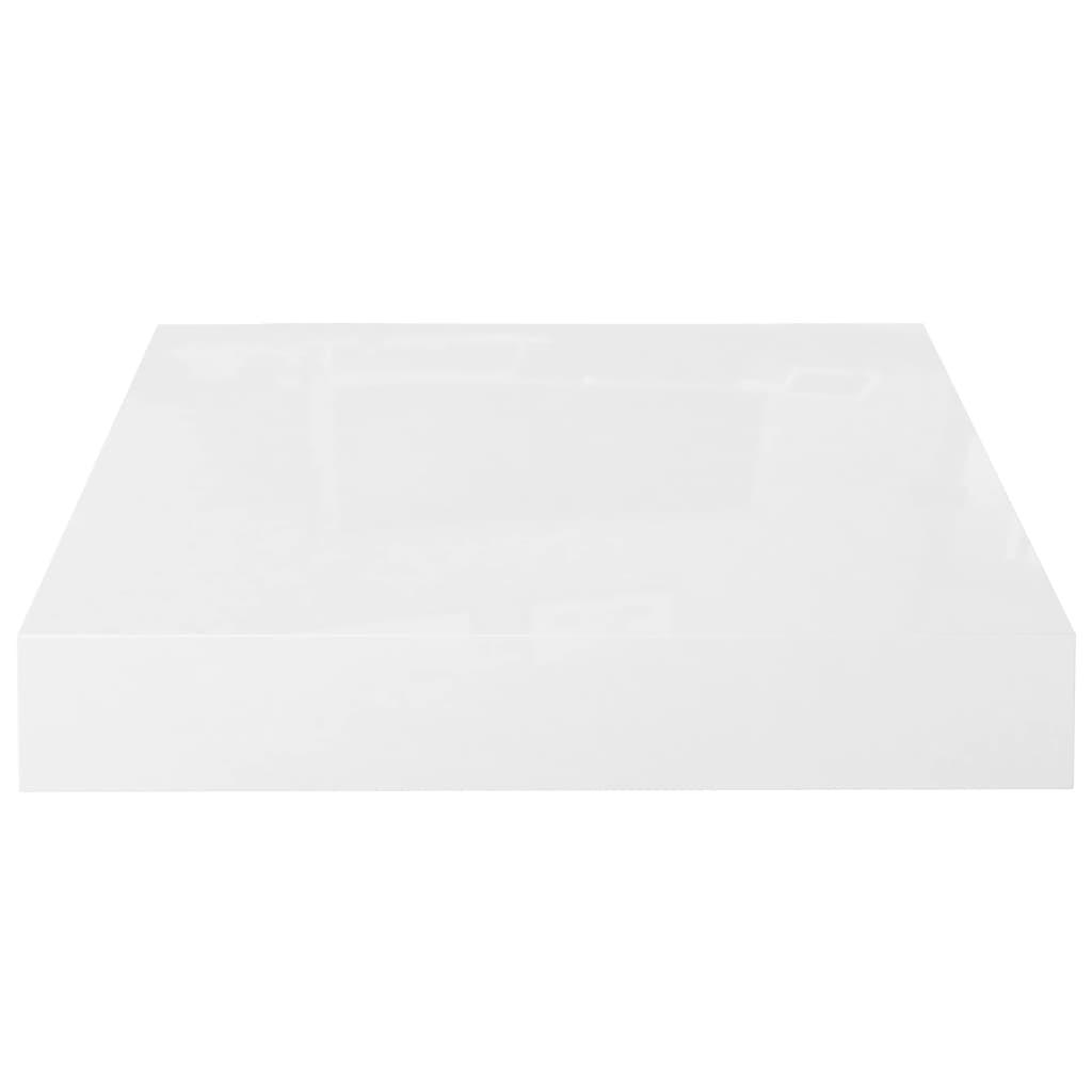 Floating Wall Shelf High Gloss White 9.1"x9.3"x1.5" MDF at Set Shop and Smile