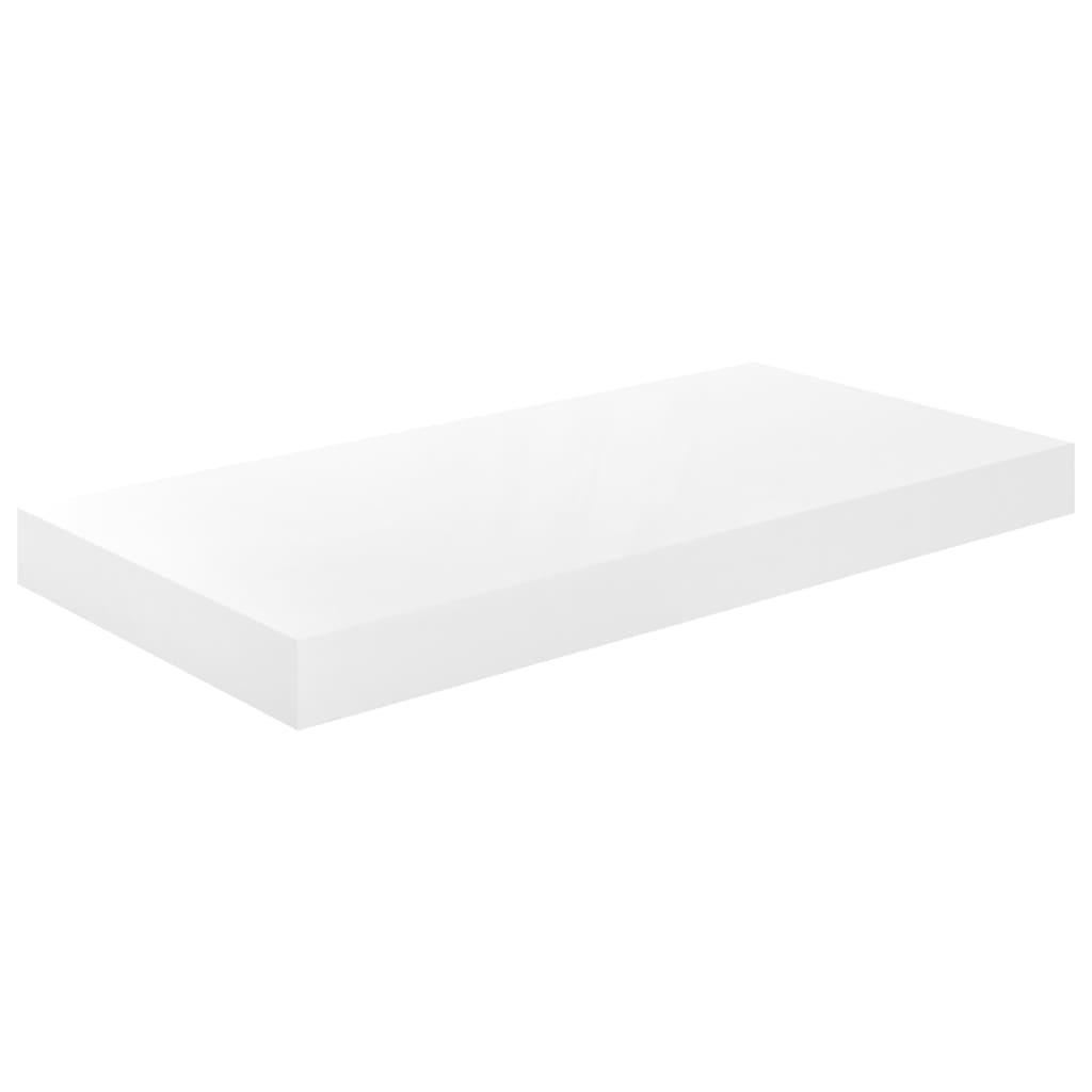 Floating Wall Shelves 4 pcs High Gloss White 19.7"x9.1"x1.5" MDF at Set Shop and Smile