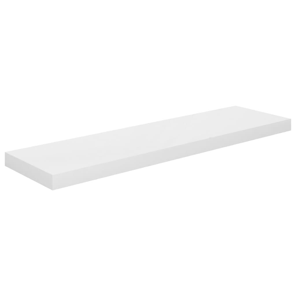 Floating Wall Shelf High Gloss White 35.4"x9.3"x1.5" MDF at Set Shop and Smile