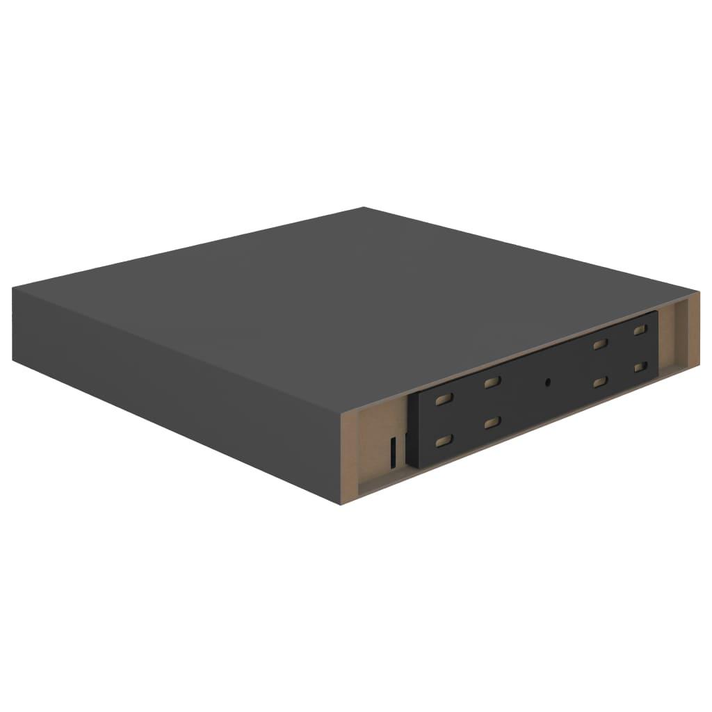 Floating Wall Shelf High Gloss Gray 9.1"x9.3"x1.5" MDF at Set Shop and Smile