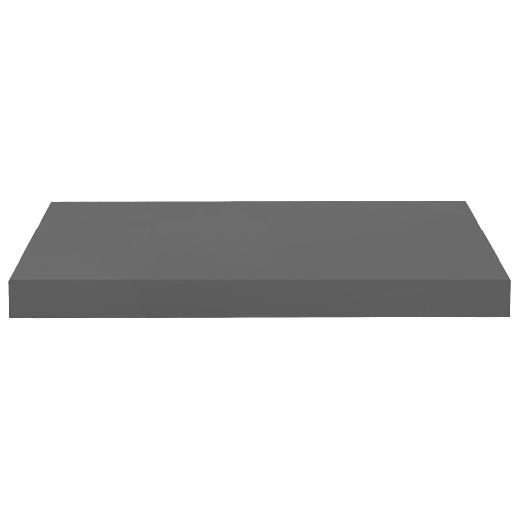 Floating Wall Shelf High Gloss Gray 19.7"x9.1"x1.5" MDF at Set Shop and Smile