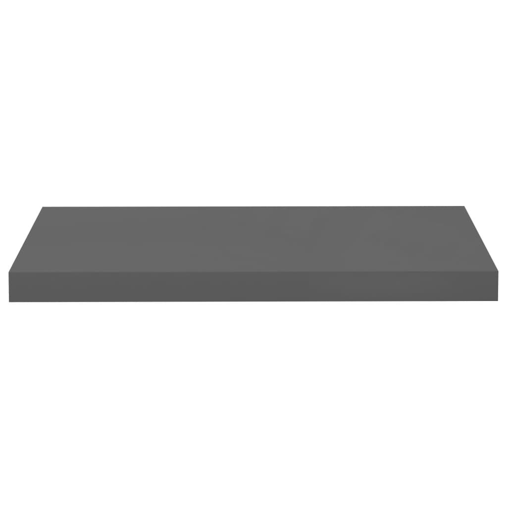 Floating Wall Shelf High Gloss Gray 23.6"x9.3"x1.5" MDF at Set Shop and Smile