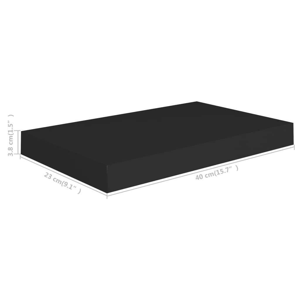 Floating Wall Shelves 2 pcs Black 15.7"x9.1"x1.5" MDF at Set Shop and Smile