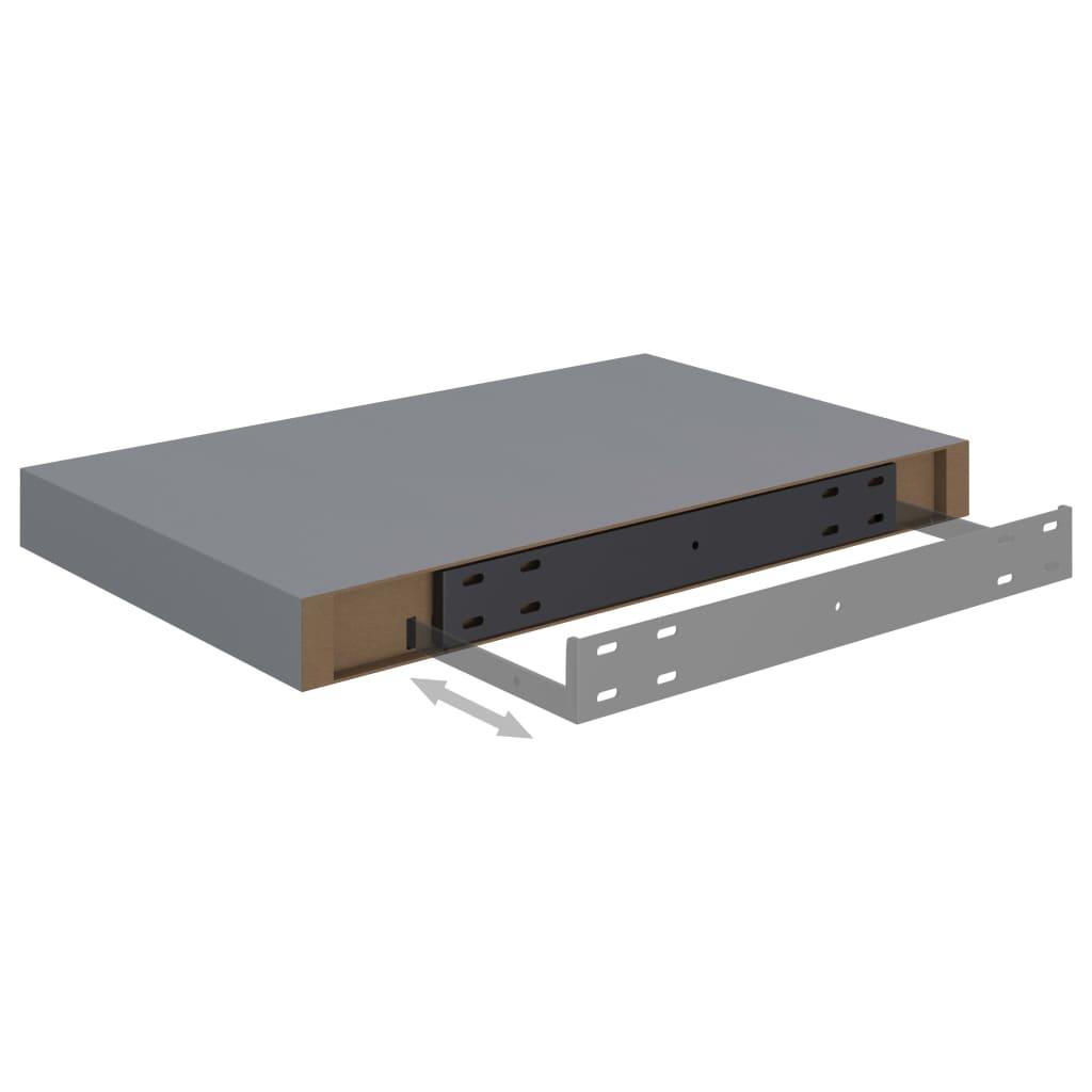 Floating Wall Shelves 2 pcs Gray 15.7"x9.1"x1.5" MDF at Set Shop and Smile