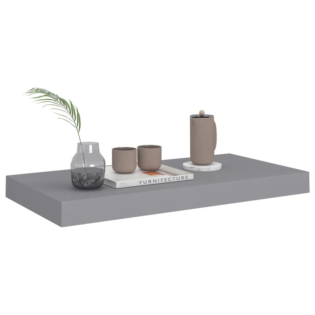 Floating Wall Shelf Gray 19.7"x9.1"x1.5" MDF at Set Shop and Smile