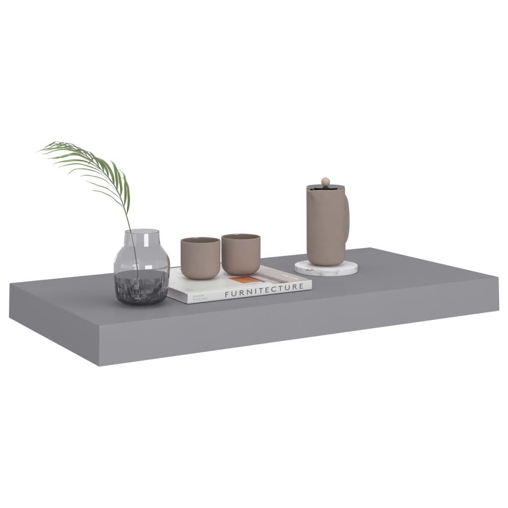 Floating Wall Shelves 2 pcs Gray 19.7"x9.1"x1.5" MDF at Set Shop and Smile