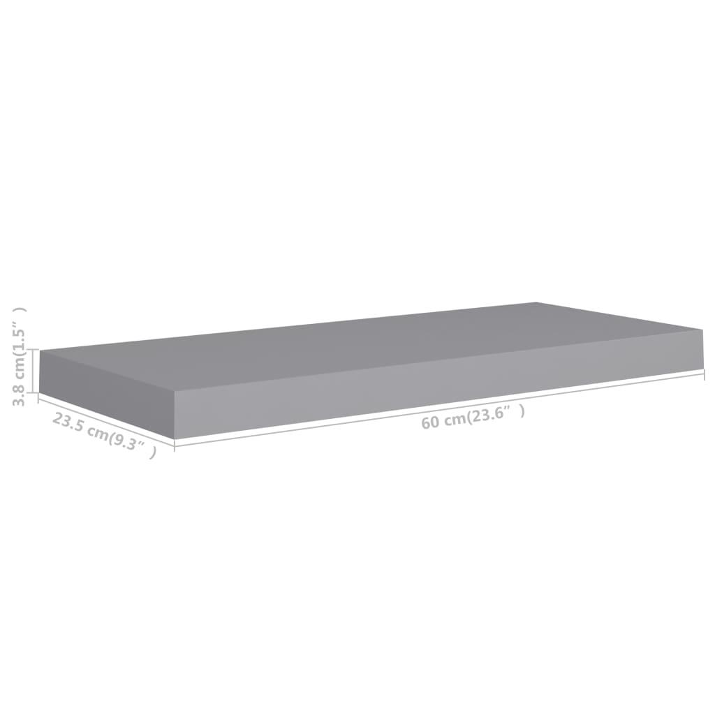 Floating Wall Shelf Gray 23.6"x9.3"x1.5" MDF at Set Shop and Smile