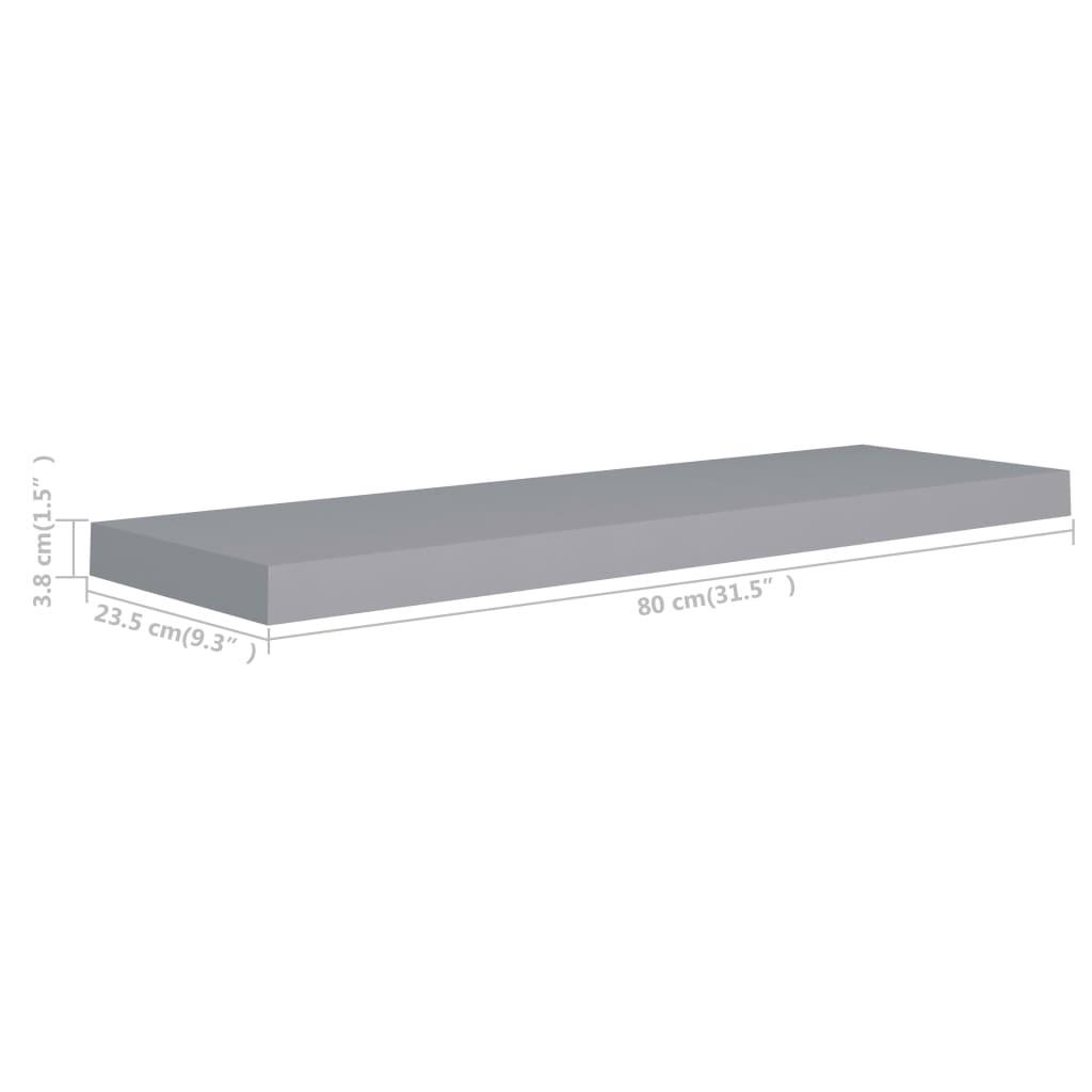 Floating Wall Shelves 4 pcs Gray 31.5"x9.3"x1.5" MDF at Set Shop and Smile