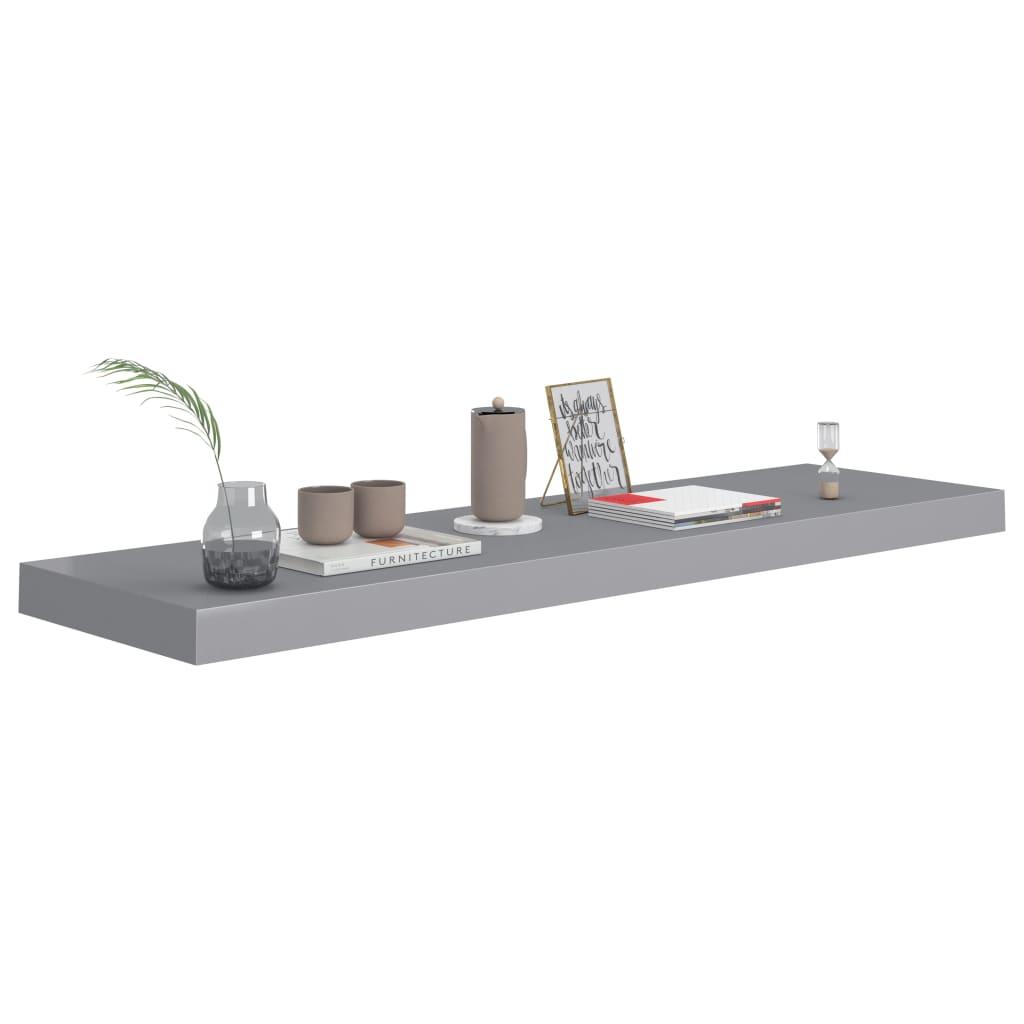 Floating Wall Shelves 4 pcs Gray 35.4"x9.3"x1.5" MDF at Set Shop and Smile