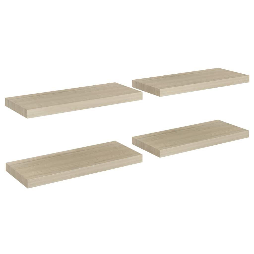 Floating Wall Shelves 4 pcs Oak 23.6"x9.3"x1.5" MDF at Set Shop and Smile