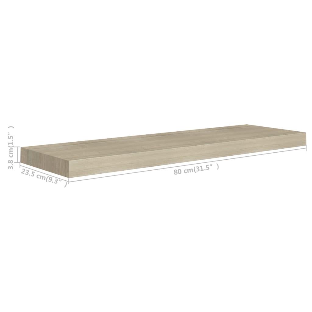 Floating Wall Shelf Oak 31.5"x9.3"x1.5" MDF at Set Shop and Smile