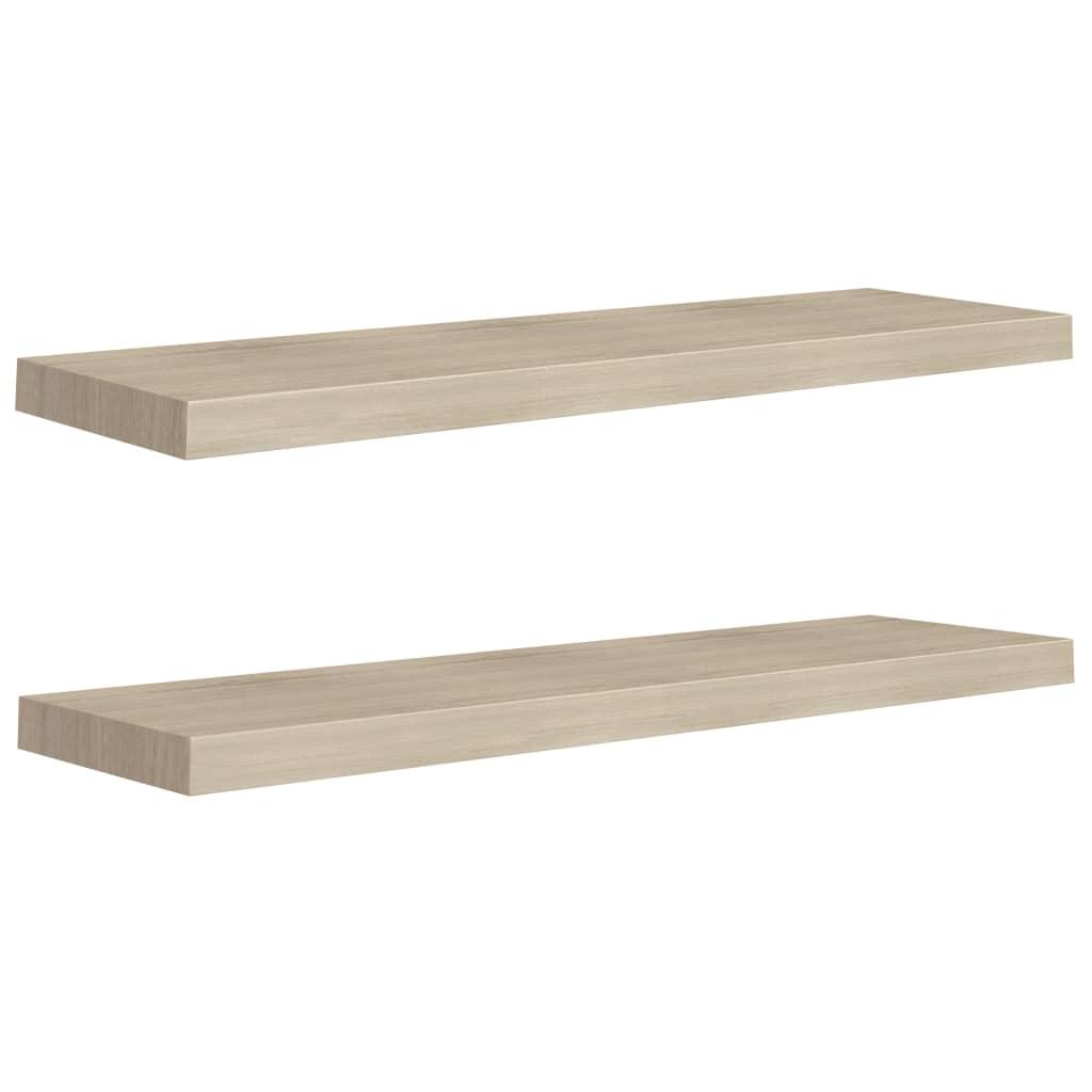 Floating Wall Shelves 2 pcs Oak 35.4"x9.3"x1.5" MDF at Set Shop and Smile