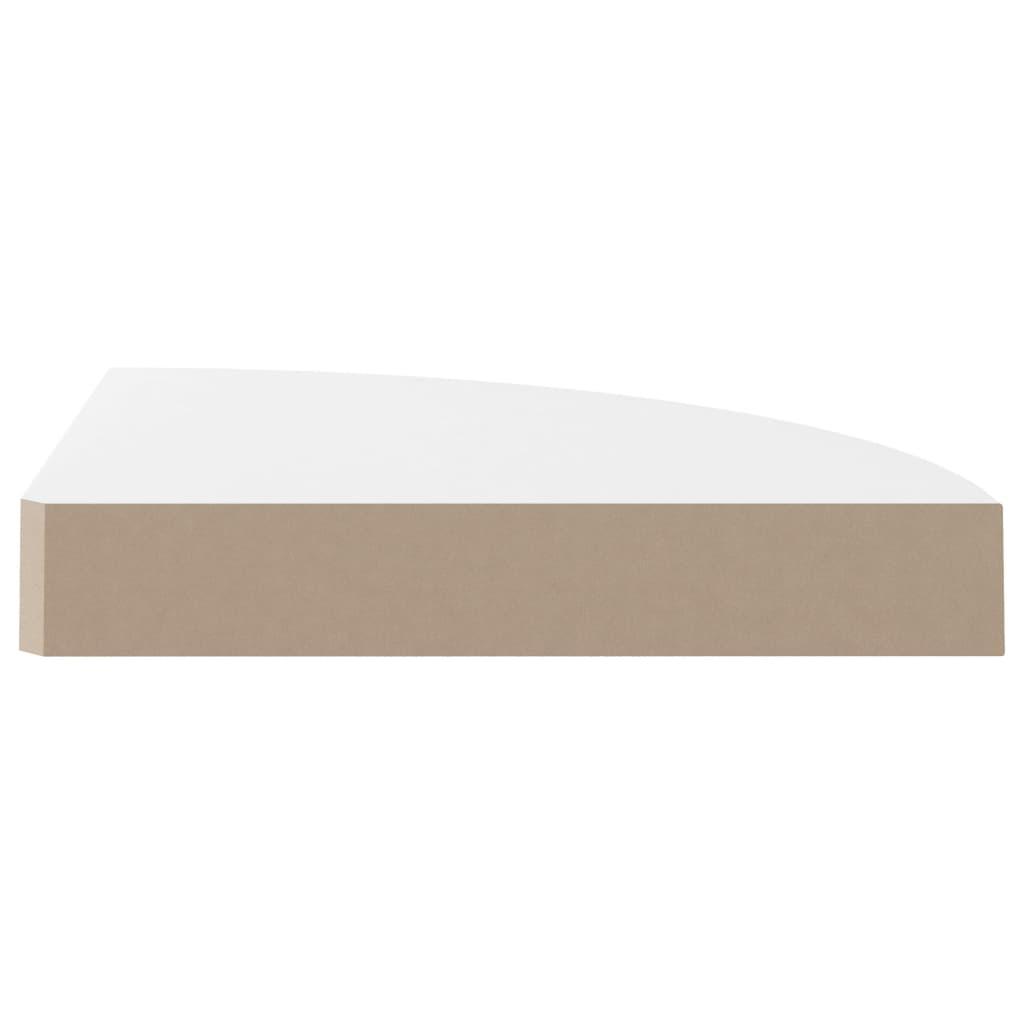 Floating Corner Shelf High Gloss White 9.8"x9.8"x1.5" MDF at Set Shop and Smile