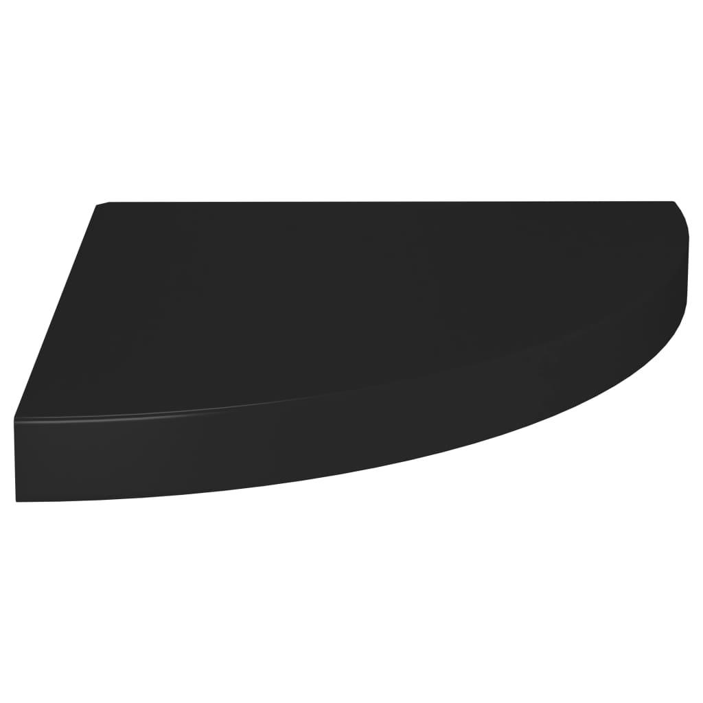 Floating Corner Shelf Black 13.8"x13.8"x1.5" MDF at Set Shop and Smile