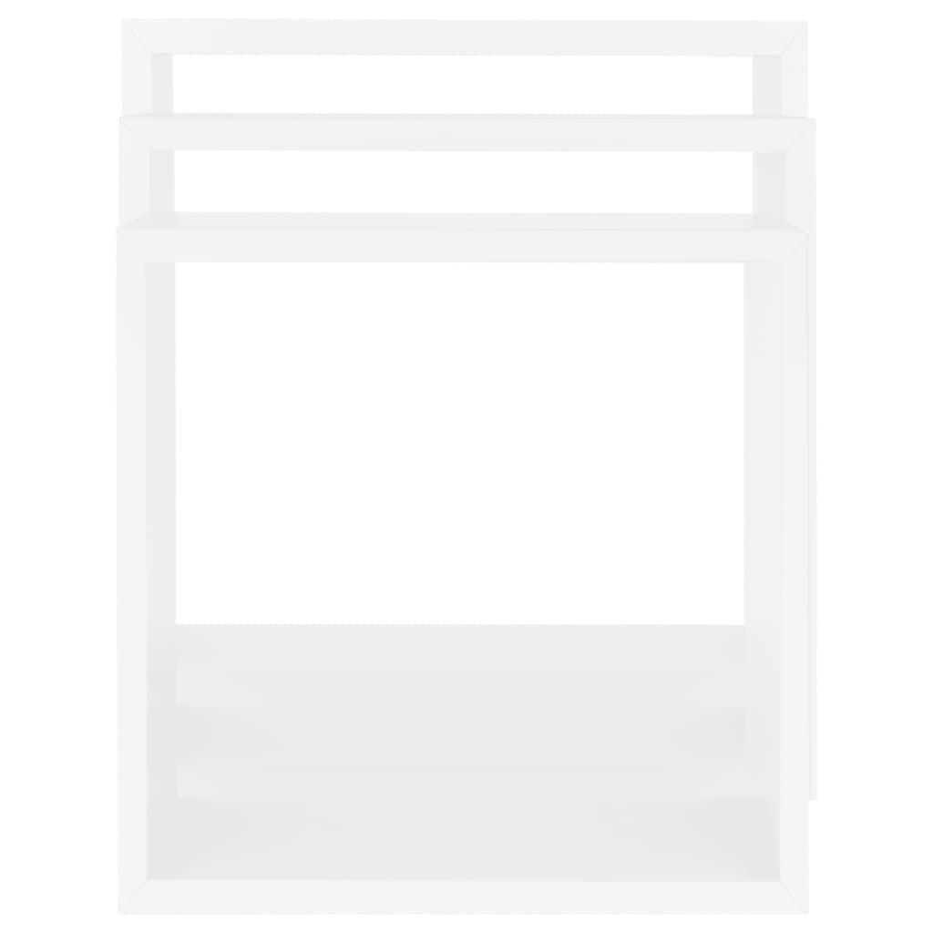 Wall Cube Shelves 3 pcs White MDF at Set Shop and Smile