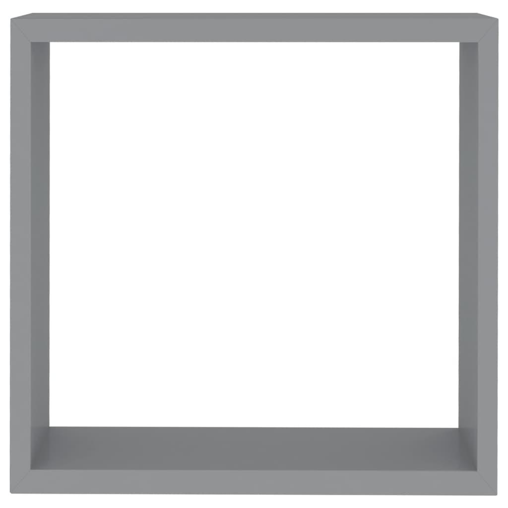 Wall Cube Shelves 3 pcs Gray MDF at Set Shop and Smile