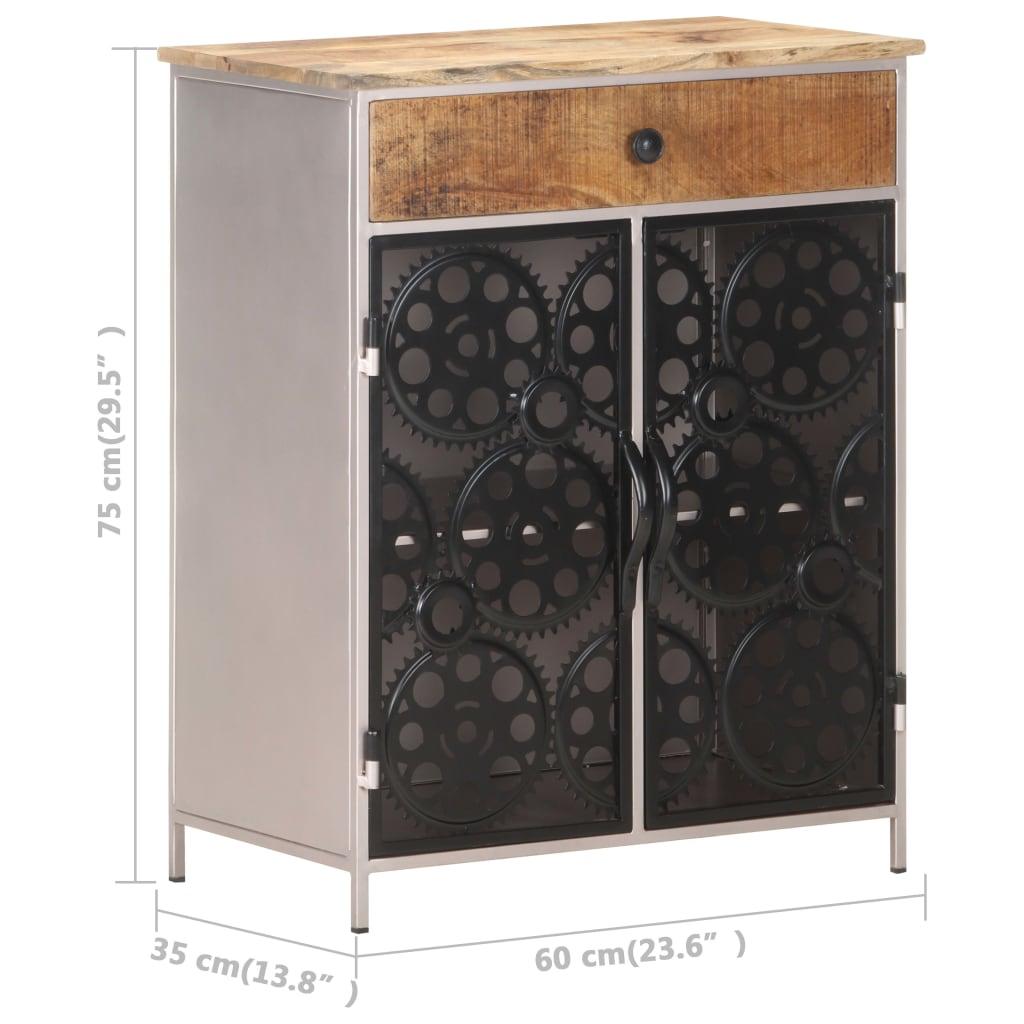 Sideboard 23.6"x13.8"x29.5" Rough Mango Wood & Iron at Set Shop and Smile