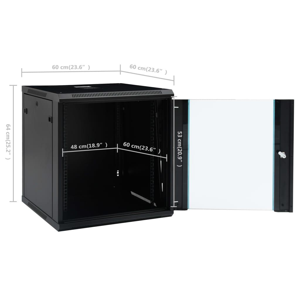 12U Wall Mounted Network Cabinet 19" IP20 23.6"x23.6"x25.2" at Set Shop and Smile