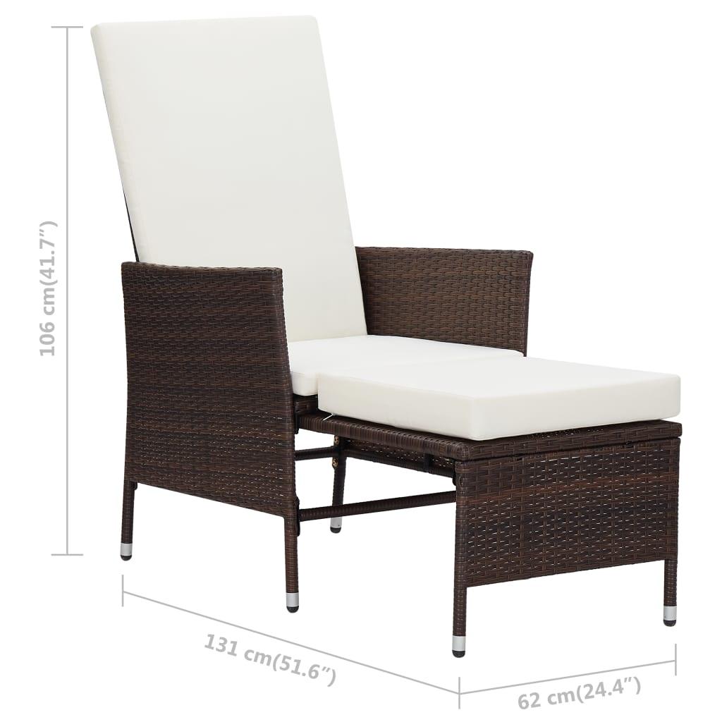 2 Piece Patio Lounge Set with Cushions Poly Rattan Brown at Set Shop and Smile