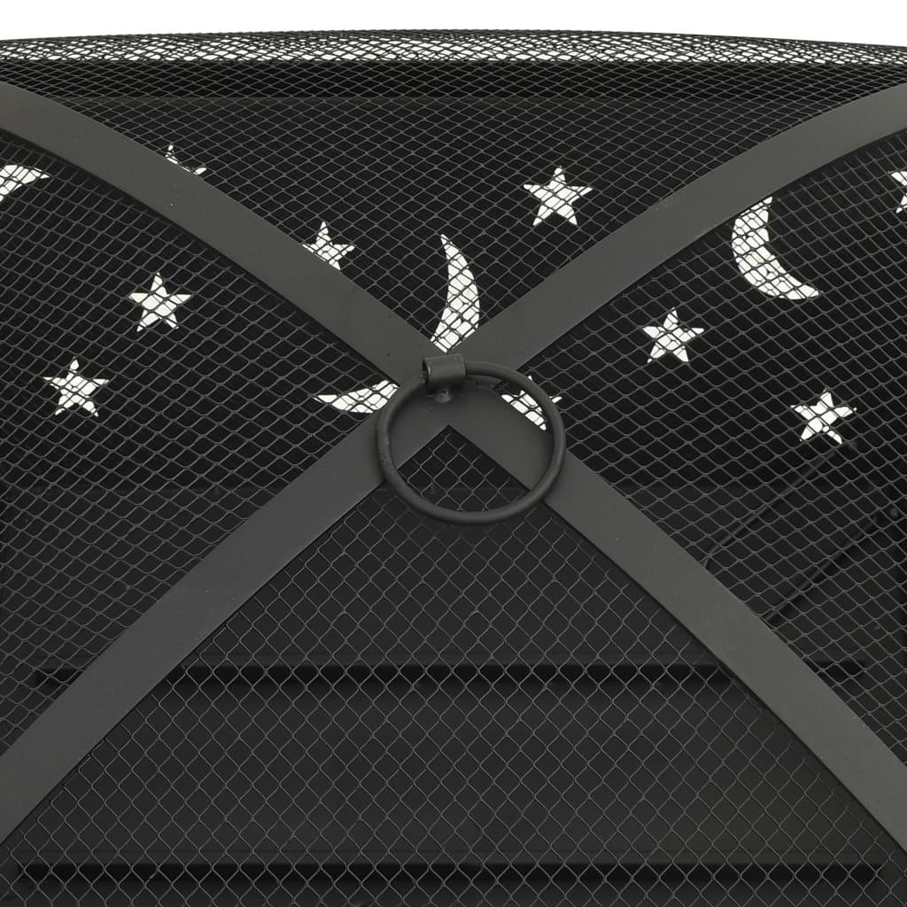 Fire Pit with Poker 24.4" XXL Steel at Set Shop and Smile