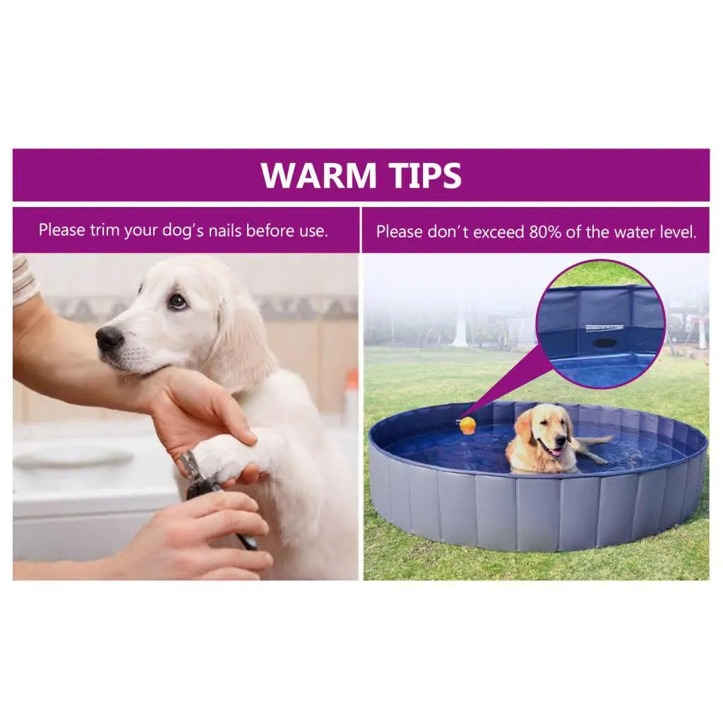 Foldable Dog Swimming Pool Red 118.1"x15.7" PVC at Set Shop and Smile
