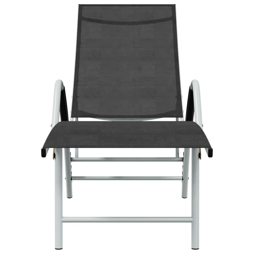 Sun Lounger Textilene and Aluminum Black at Set Shop and Smile
