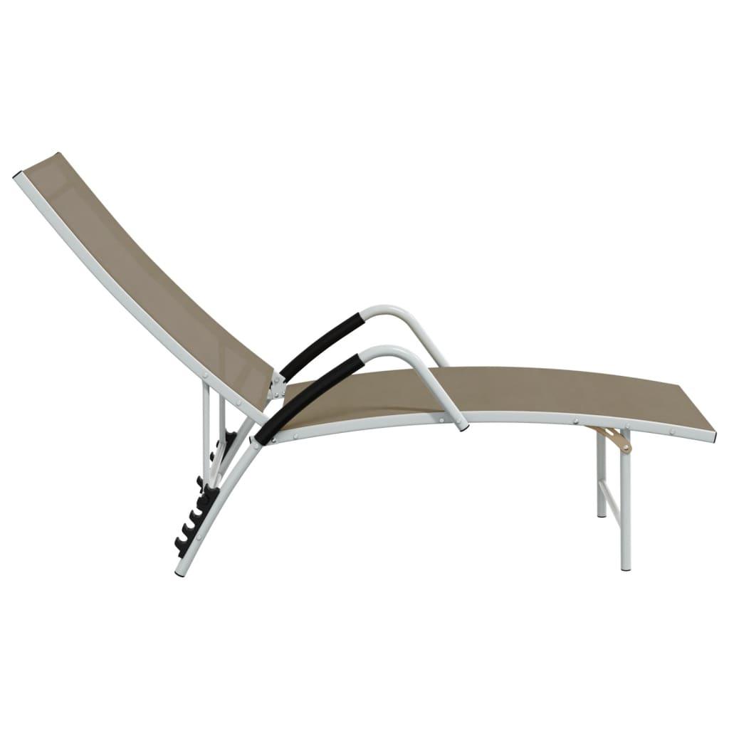 Sun Lounger Textilene and Aluminum Taupe at Set Shop and Smile