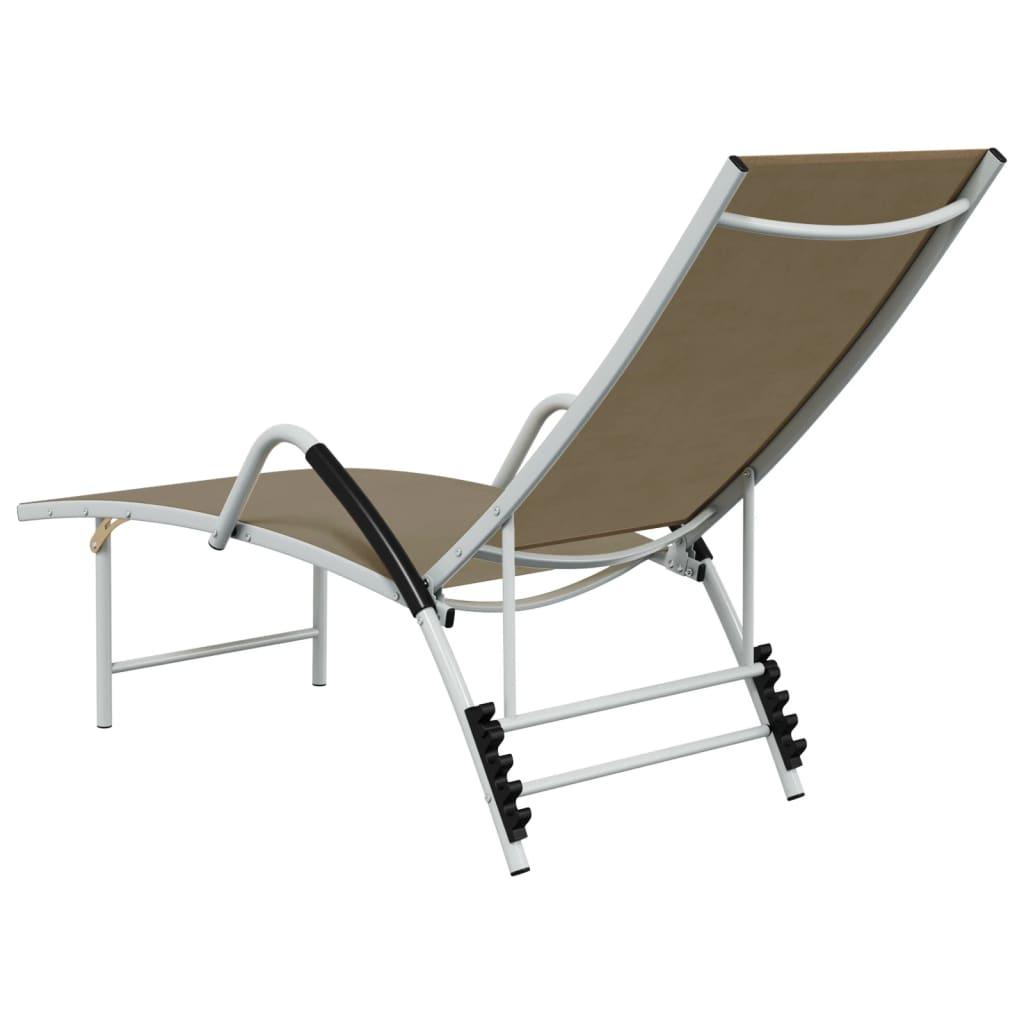 Sun Lounger Textilene and Aluminum Taupe at Set Shop and Smile
