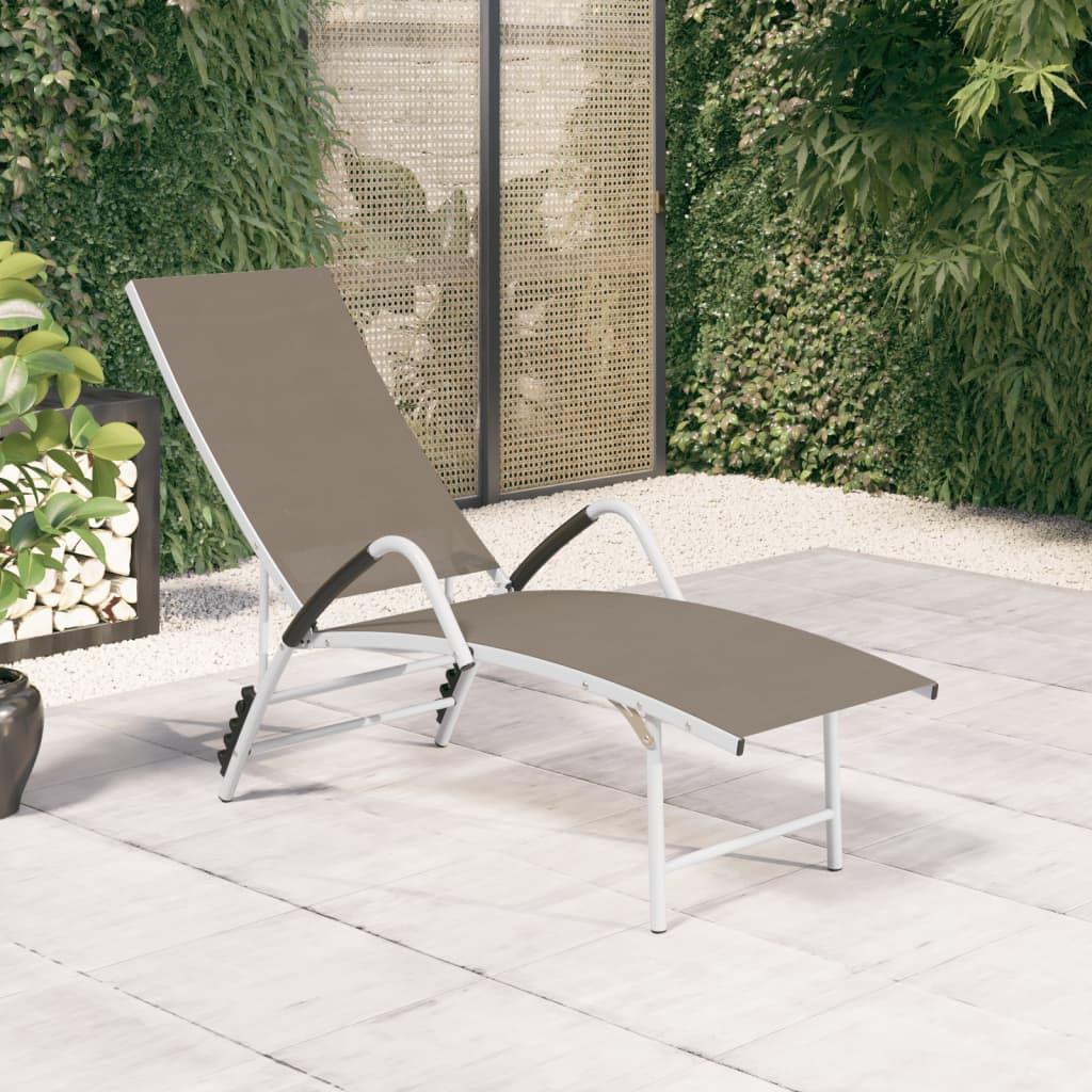 Sun Lounger Textilene and Aluminum Taupe at Set Shop and Smile