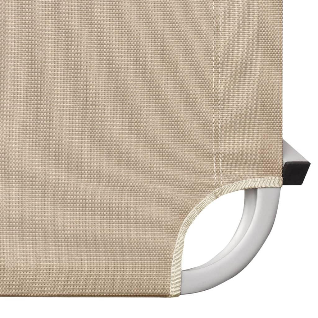 Sun Lounger Aluminum and Textilene Cream at Set Shop and Smile