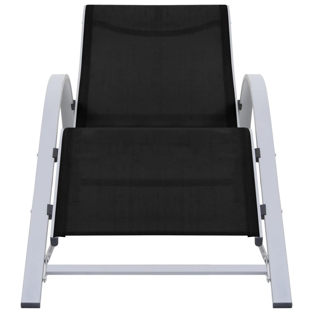 Sunlounger Textilene and Aluminum Black at Set Shop and Smile