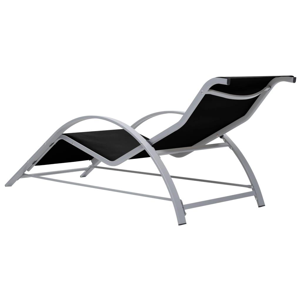 Sunlounger Textilene and Aluminum Black at Set Shop and Smile