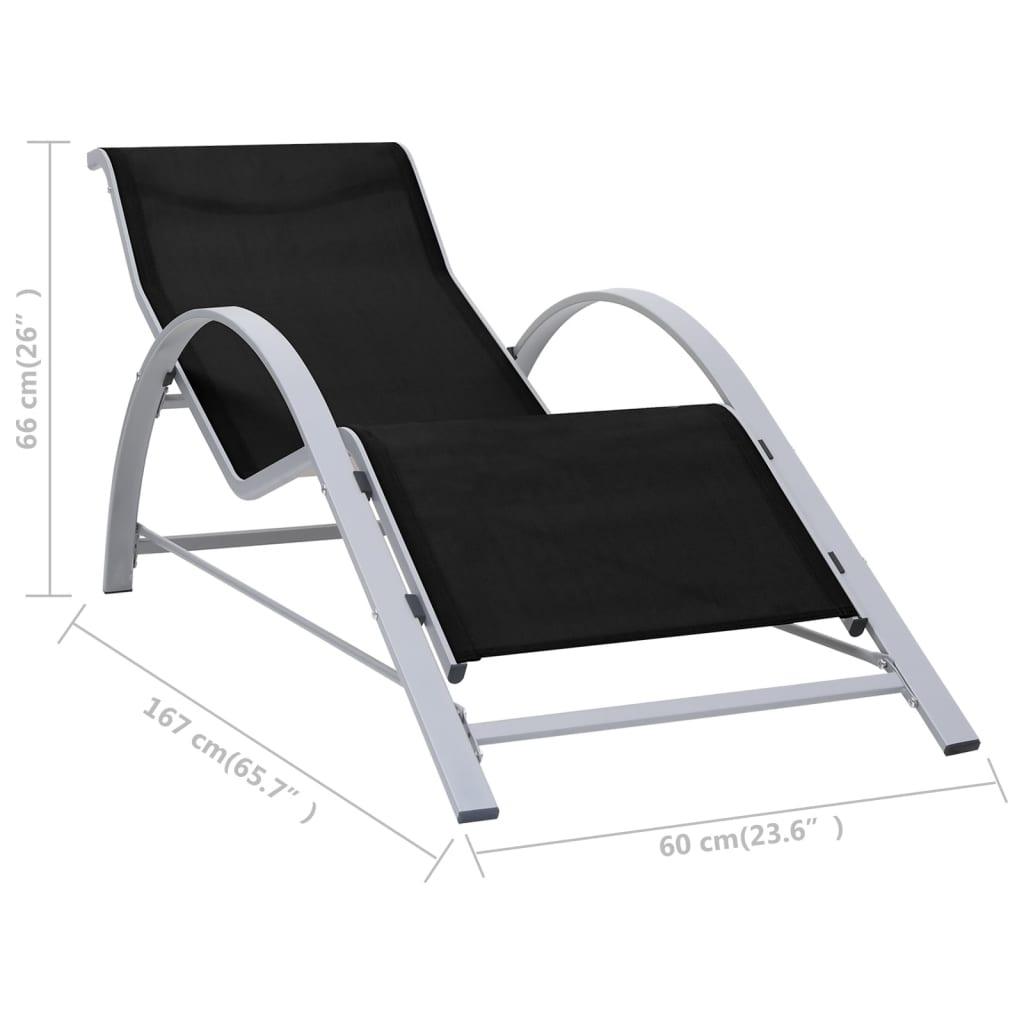 Sunlounger Textilene and Aluminum Black at Set Shop and Smile
