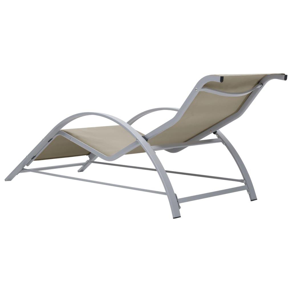 Sunlounger Textilene and Aluminum Cream at Set Shop and Smile