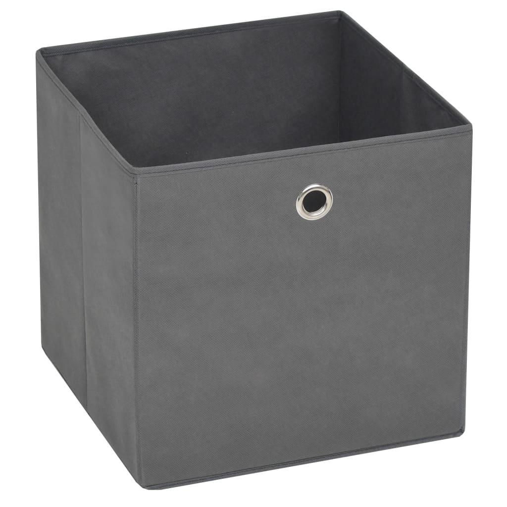 Storage Boxes 10 pcs Non-woven Fabric 11"x11"x11" Gray at Set Shop and Smile