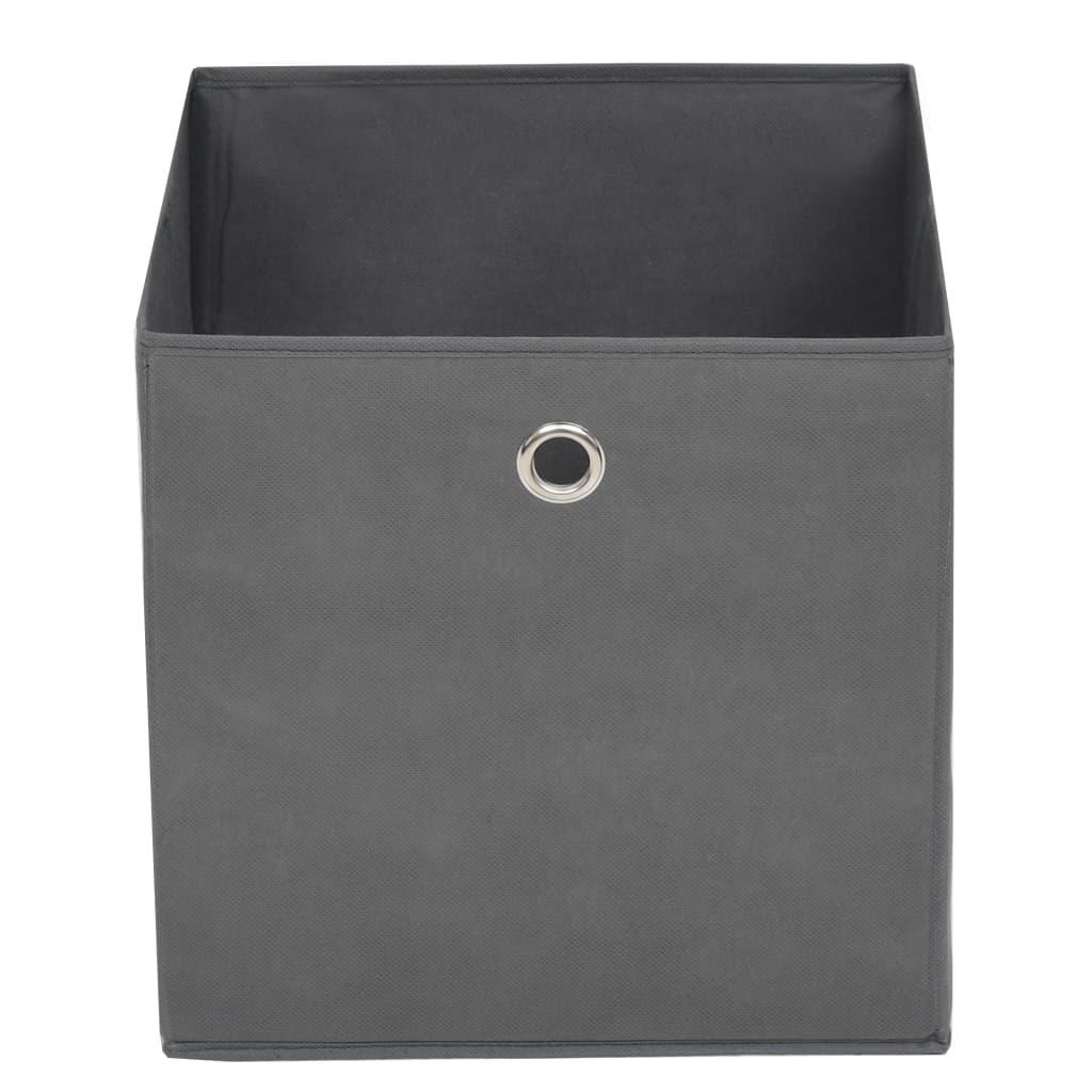 Storage Boxes 10 pcs Non-woven Fabric 11"x11"x11" Gray at Set Shop and Smile