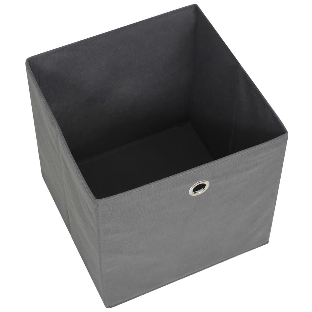 Storage Boxes 10 pcs Non-woven Fabric 11"x11"x11" Gray at Set Shop and Smile