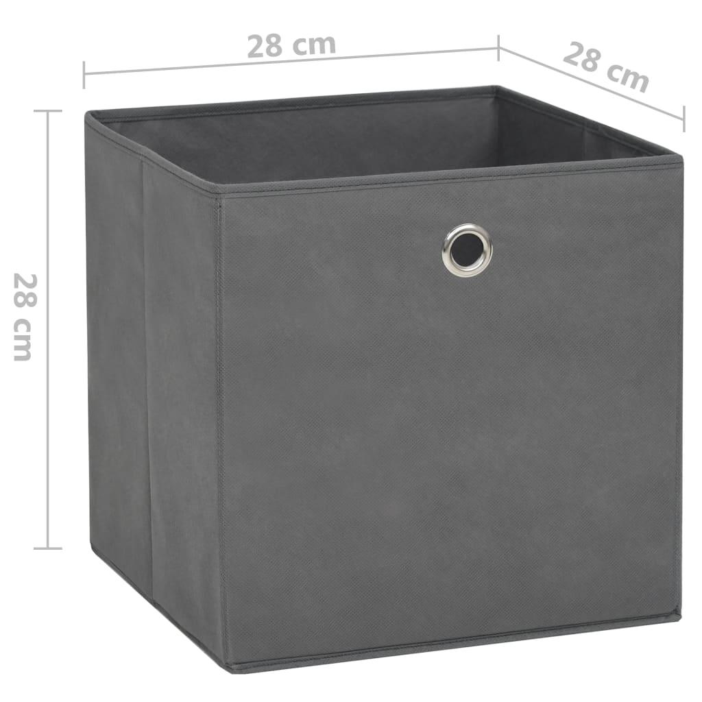 Storage Boxes 10 pcs Non-woven Fabric 11"x11"x11" Gray at Set Shop and Smile