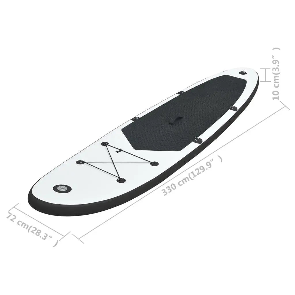 Inflatable Stand Up Paddleboard Set Black and White at Set Shop and Smile