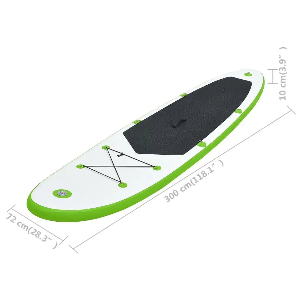 Inflatable Stand Up Paddleboard Set Green and White at Set Shop and Smile