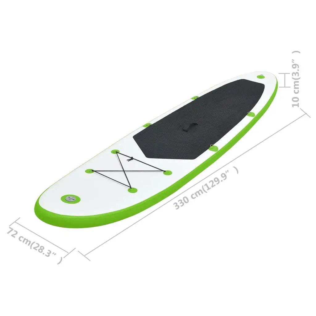 Inflatable Stand Up Paddleboard Set Green and White at Set Shop and Smile