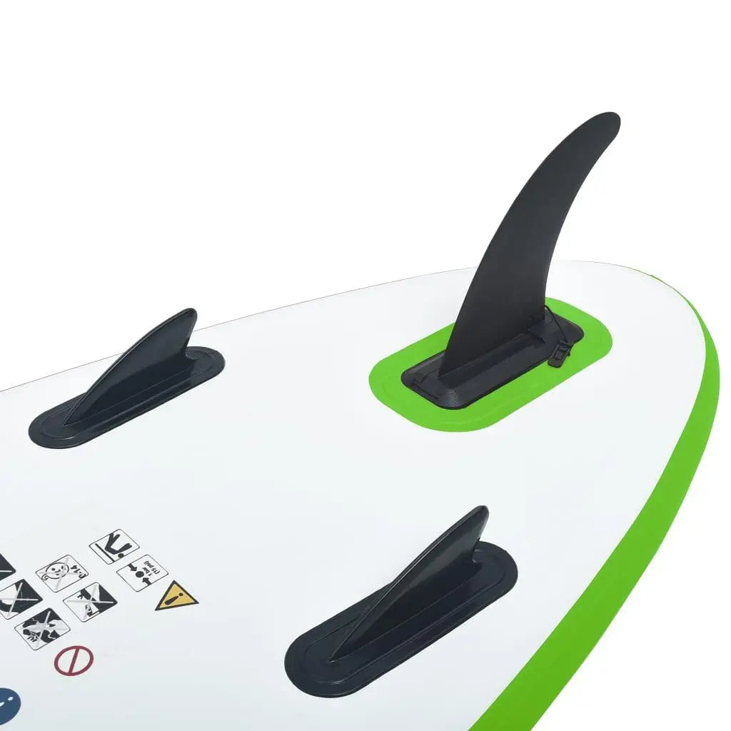 Inflatable Stand Up Paddle Board Set Green and White at Set Shop and Smile