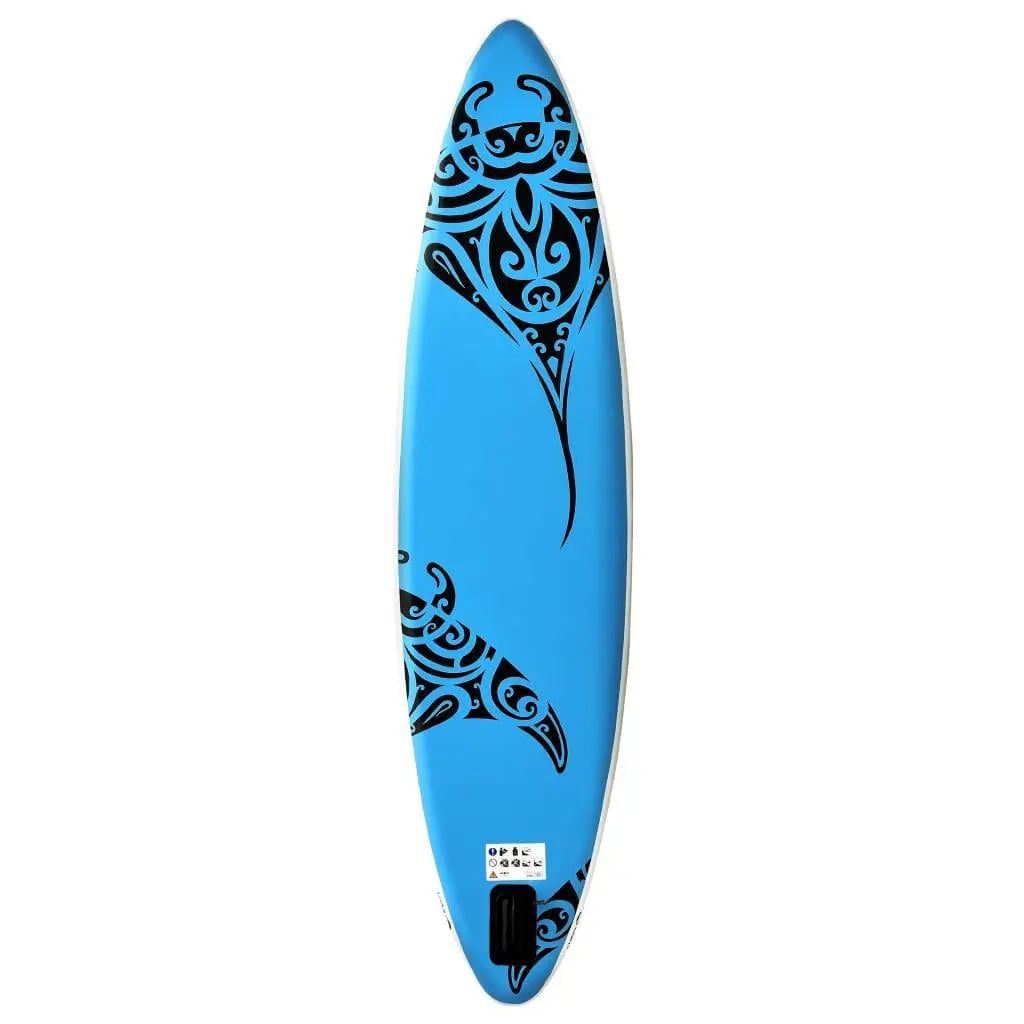 Inflatable Stand Up Paddleboard Set 126"x29.9"x5.9" Blue at Set Shop and Smile