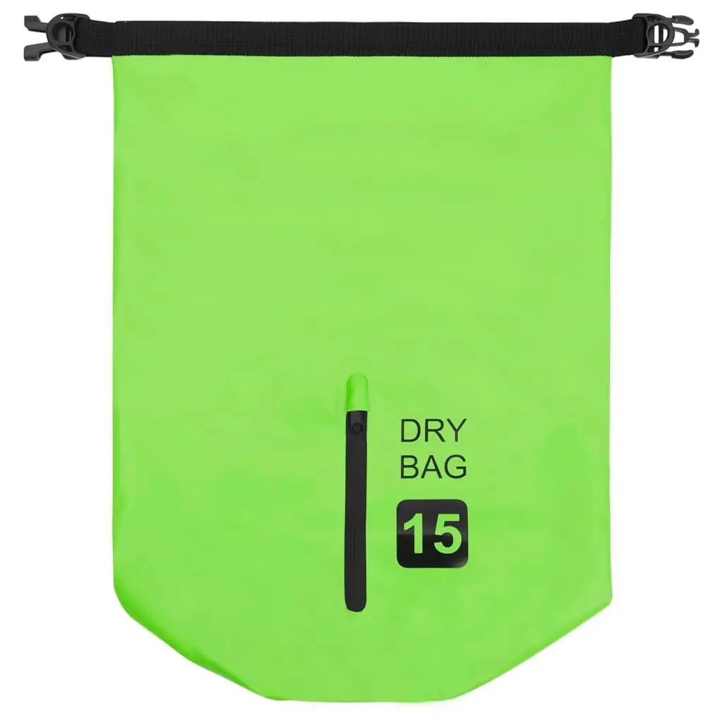 Dry Bag with Zipper Green 4 gal PVC at Set Shop and Smile